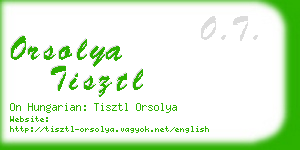 orsolya tisztl business card